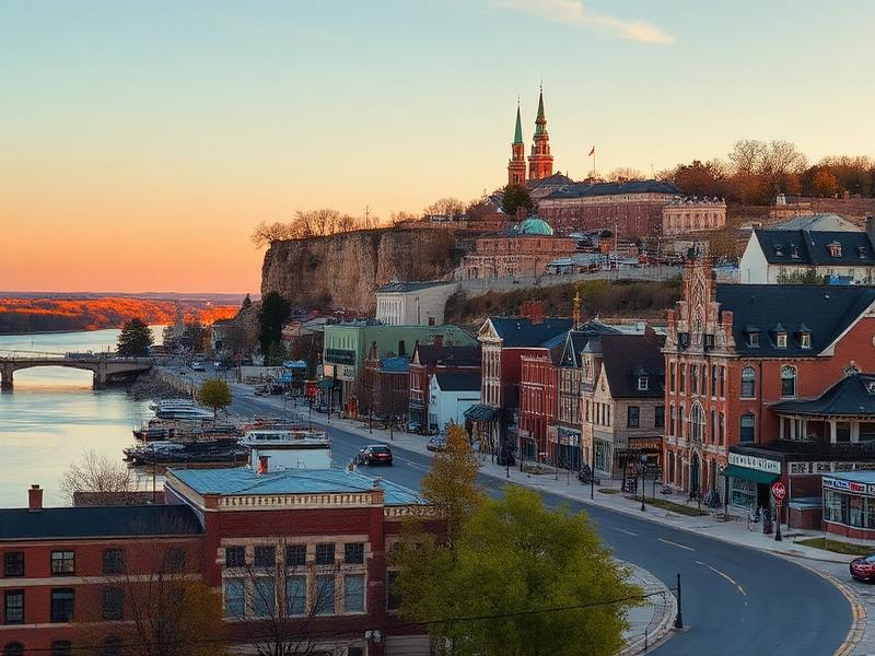 Dubuque, IA local city view