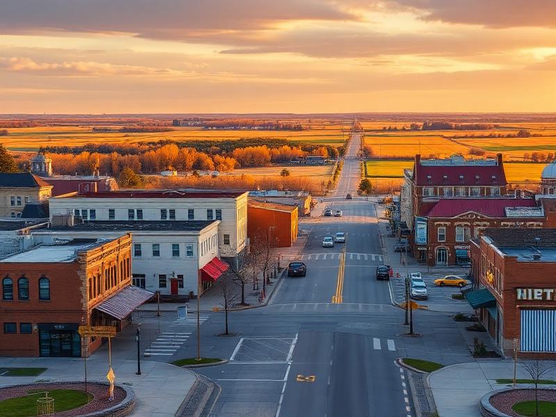 Jamestown, ND local city view