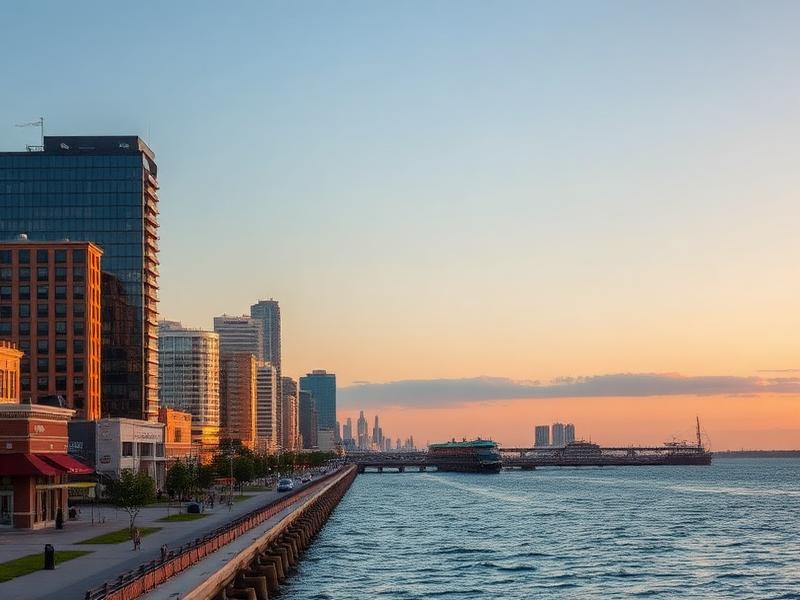 Waukegan, IL local city view